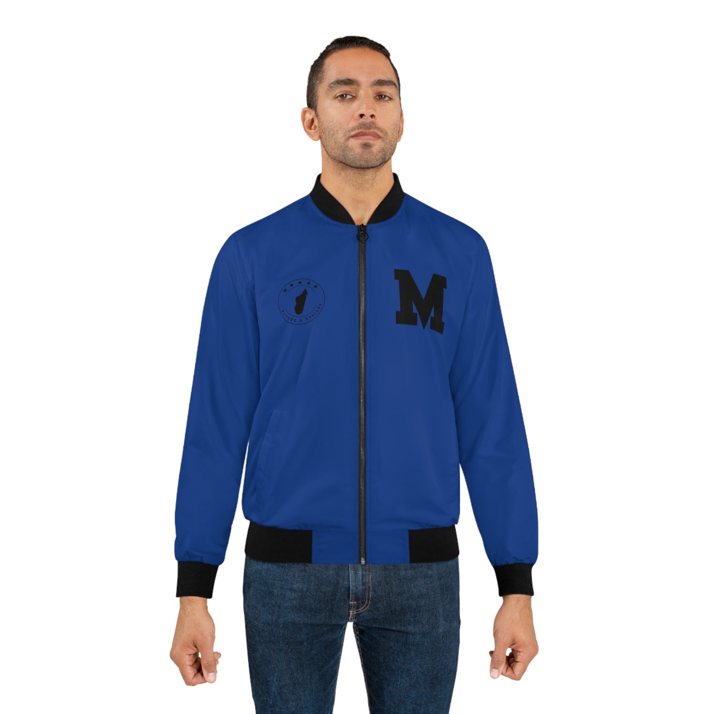 Veste Bomber pour Hommes - Bleue - Madagascar Creations