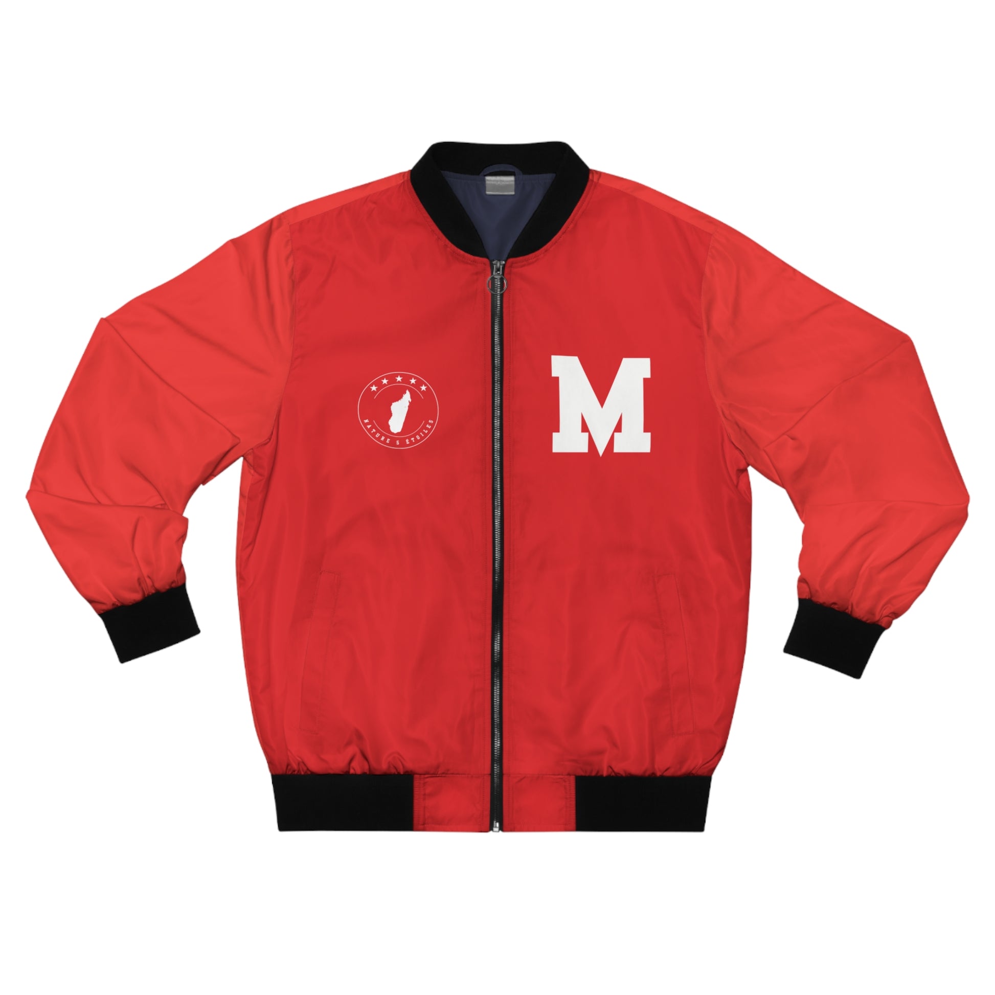 Veste Bomber pour hommes - Rouge - Madagascar Creations