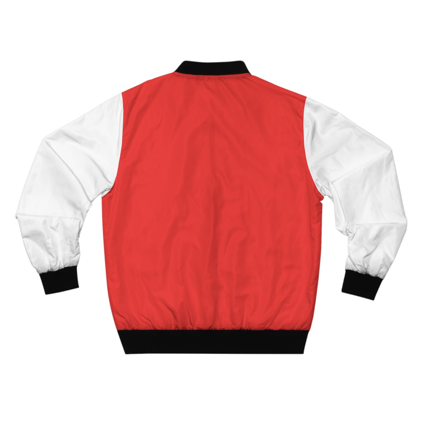 Veste Bomber pour hommes - Rouge avec Manches Blanches - Madagascar Creations