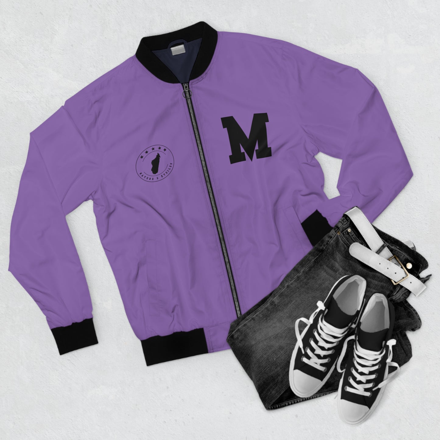 Veste Bomber pour hommes - Violette - Madagascar Creations